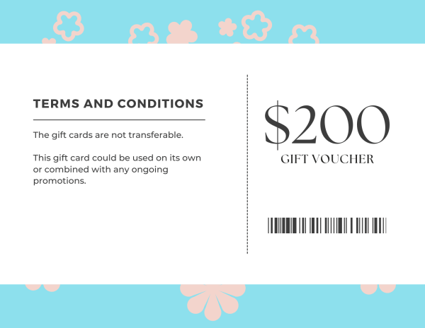 Womens History Month Gift Card 200 Back