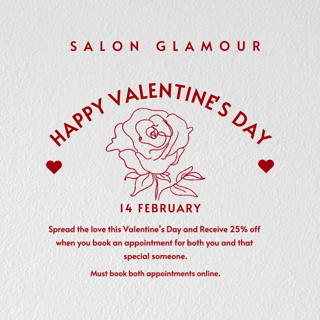 salon glamour valentines couples promotion